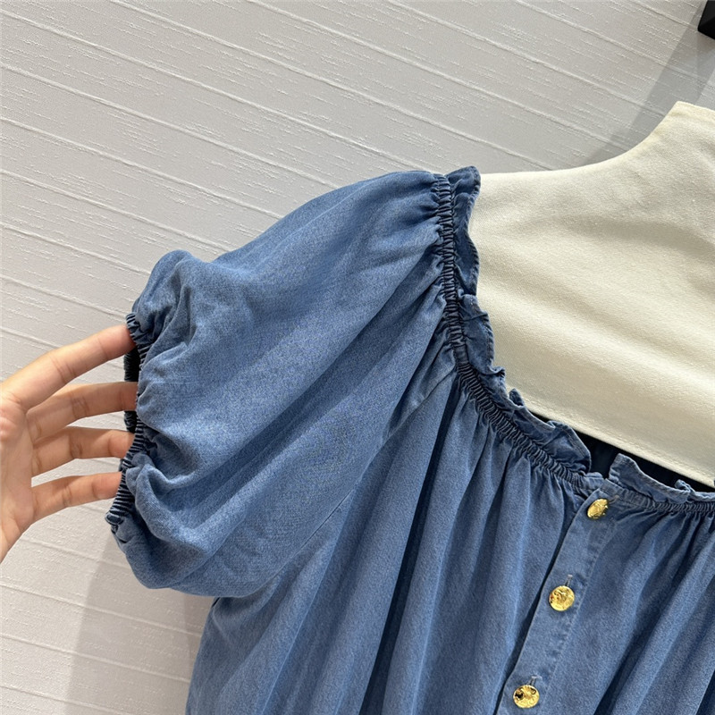 Ce1i*e holiday style puff sleeve jumpsuit replica clothes