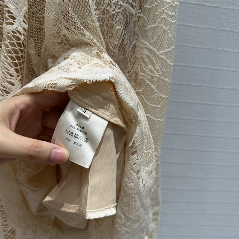 D10r hollow embroidered lace long skirt replica d&g clothing