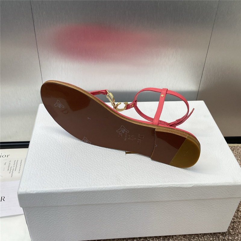 c’est D10r coral calfskin thong sandals