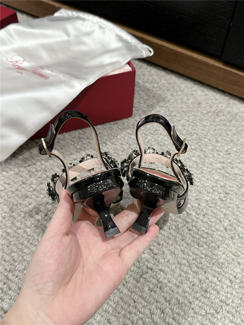 Roger Vivier Efflorescence Mary Jane Slingbacks in Black