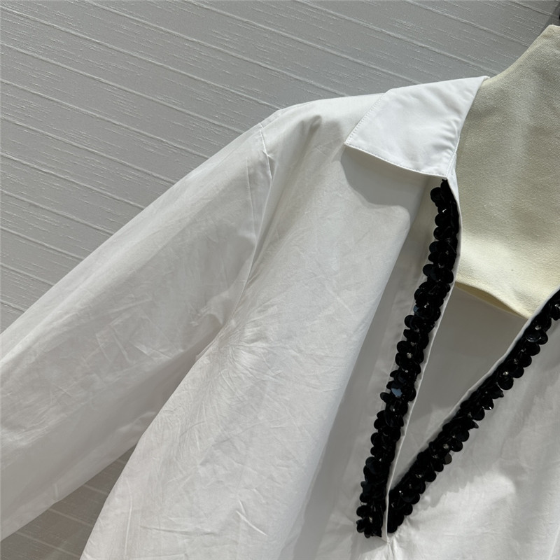 Va1e*ntin0 beaded v-neck shirt replicas clothes