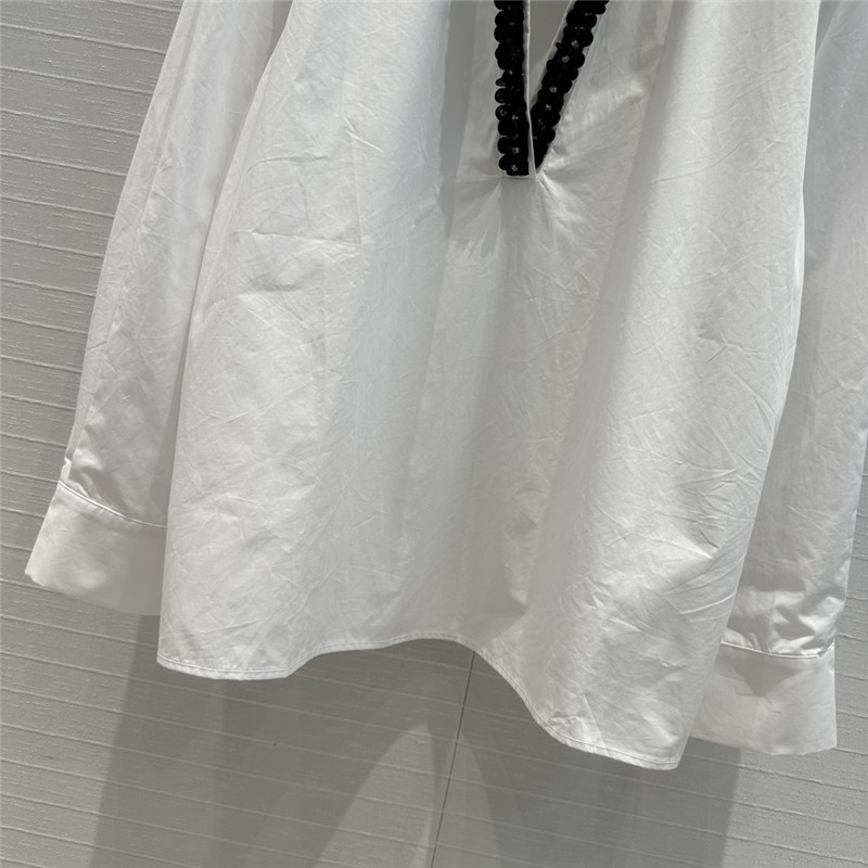 Va1e*ntin0 beaded v-neck shirt replicas clothes