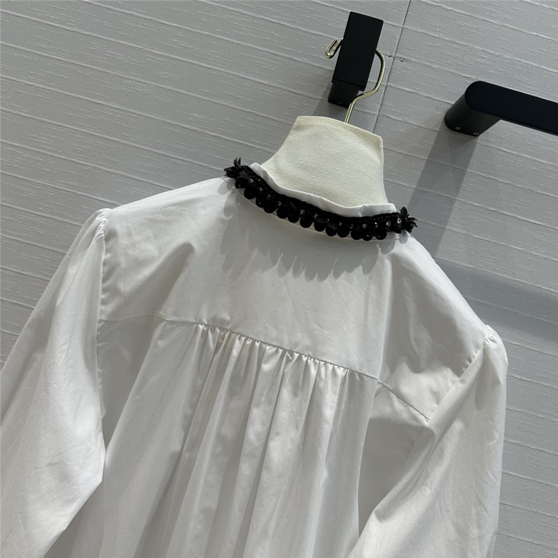 Va1e*ntin0 palace style beaded collar shirt replicas clothes