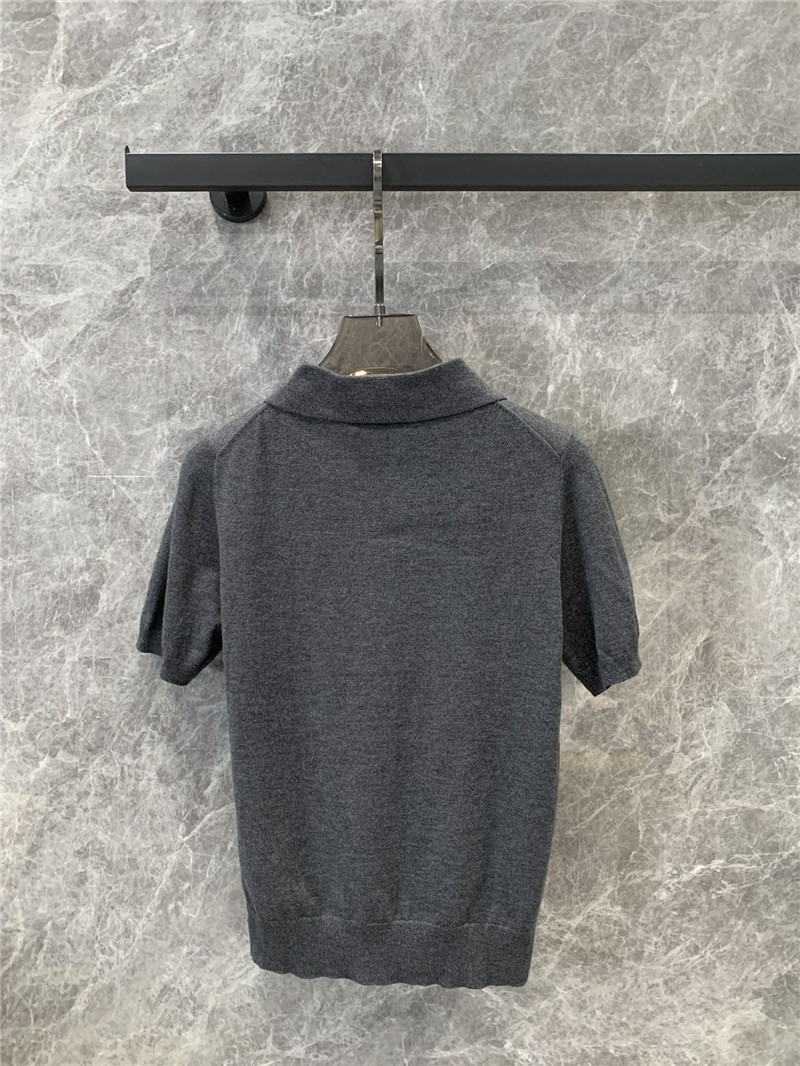 M1um1u knitted polo short-sleeved shirt replica designer clothes