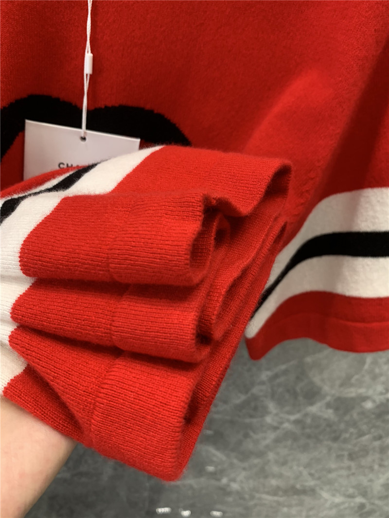 Ch**el red double c short-sleeved top replica clothing