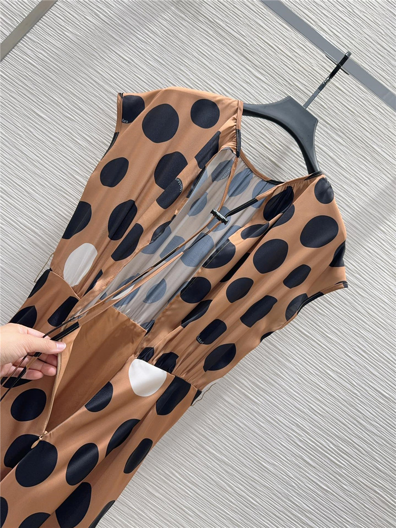 Vanitoo printed sleeveless dress replica clothes