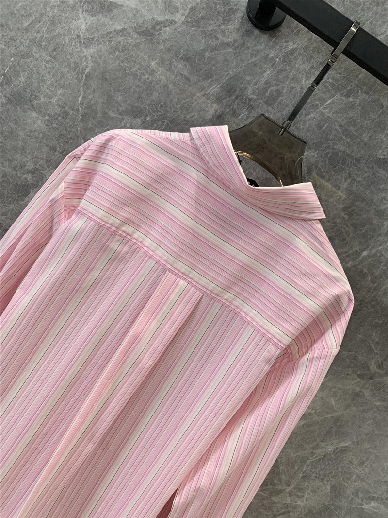 M1um1u striped long-sleeved shirt replica designer clothes