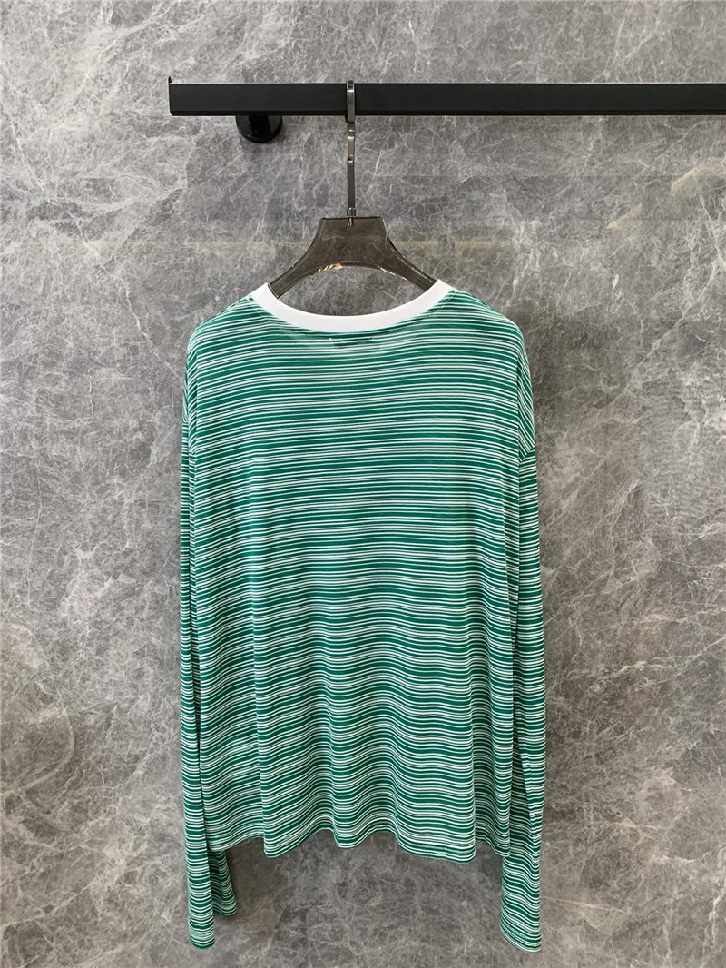 M1um1u micro logo striped round neck long sleeve replicas clothes