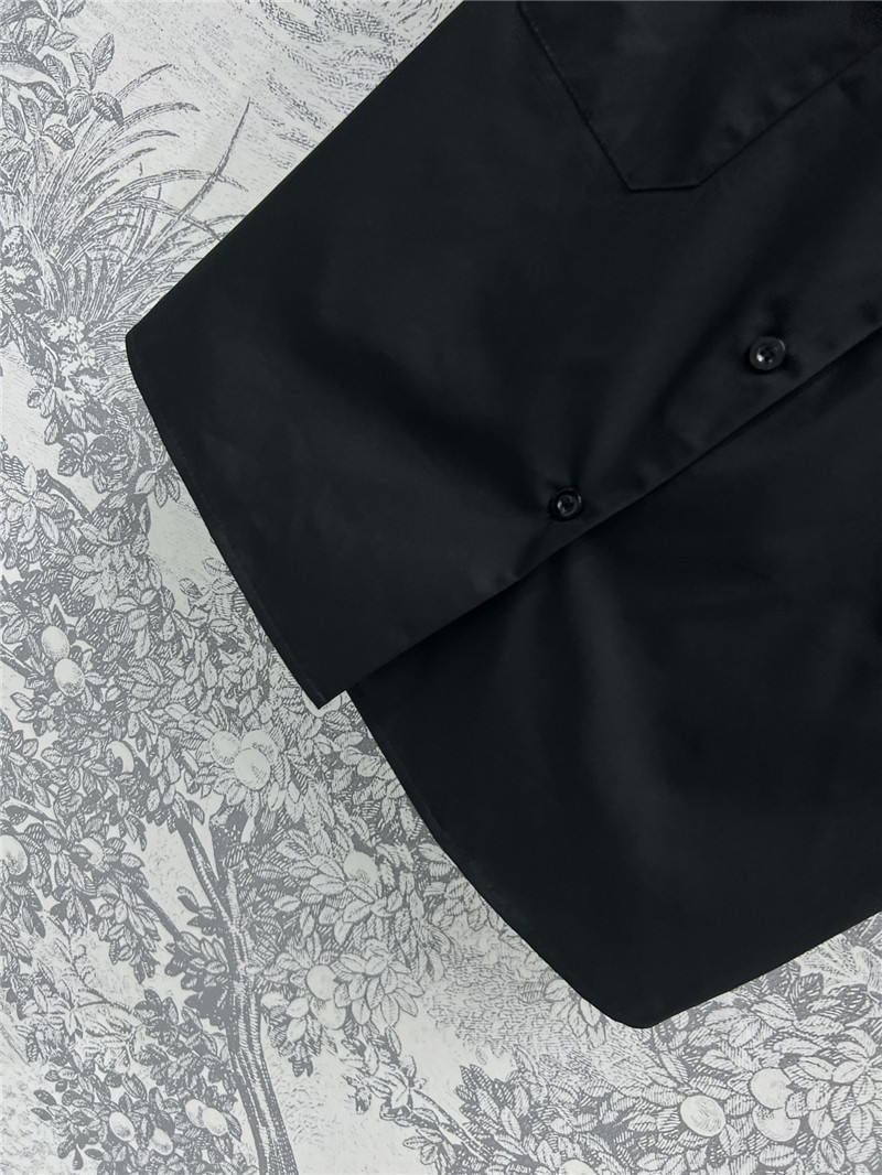 Pra*a suit collar half sleeve shirt replica clothes