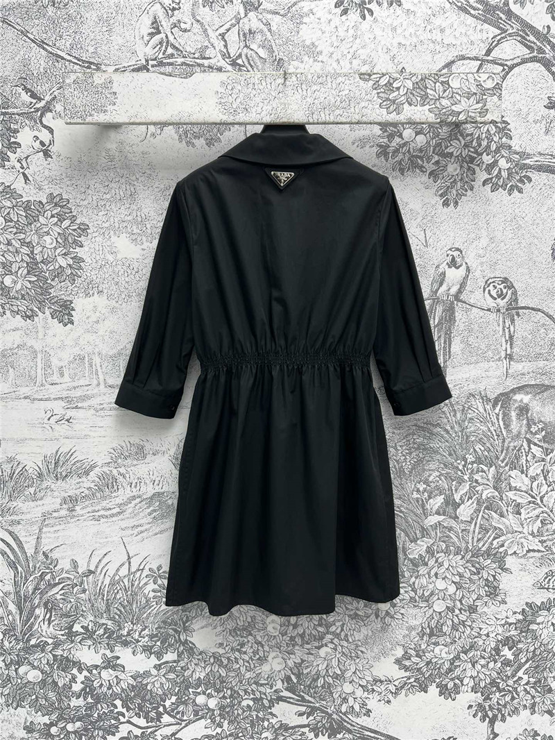 Pra*a suit collar half sleeve shirt replica clothes