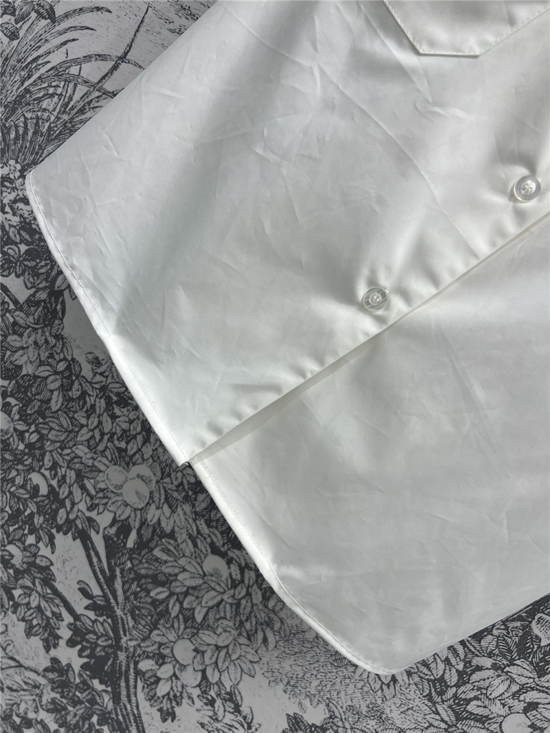 Pra*a suit collar half sleeve shirt replica clothes