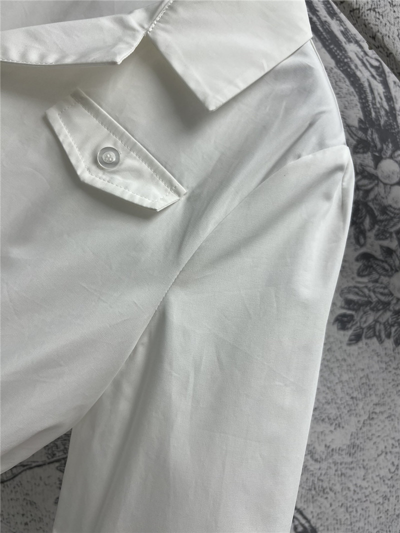 Pra*a suit collar half sleeve shirt replica clothes