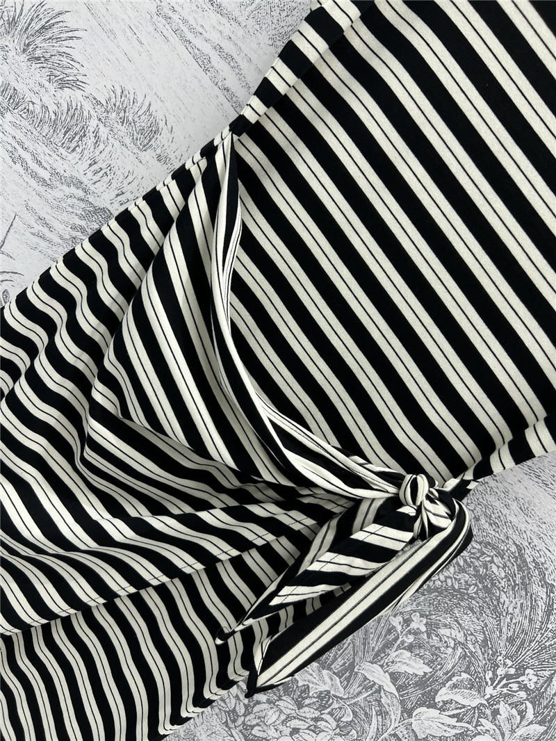 L0ew* striped wrap dress replica designer clothes