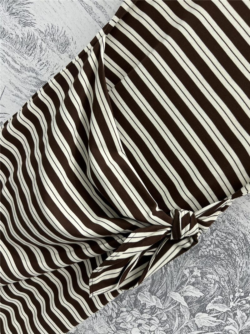 L0ew* striped wrap dress replica designer clothes