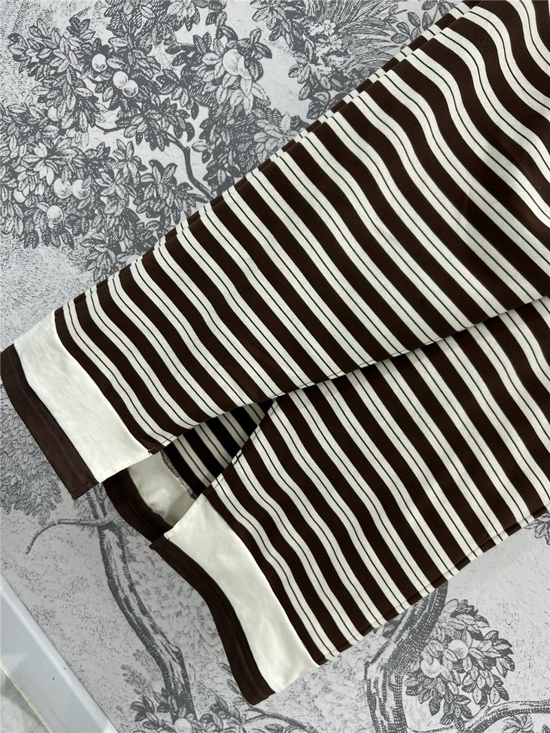 L0ew* striped wrap dress replica designer clothes