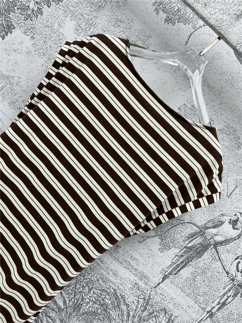 L0ew* striped wrap dress replica designer clothes