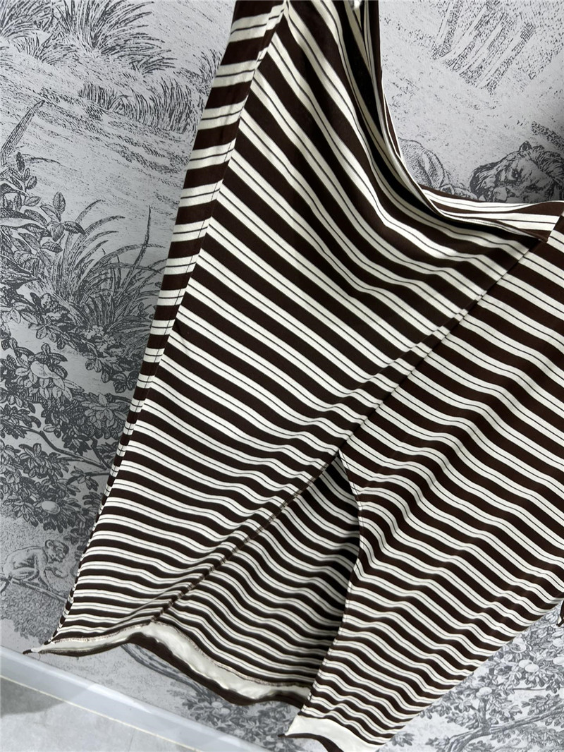 L0ew* striped wrap dress replica designer clothes