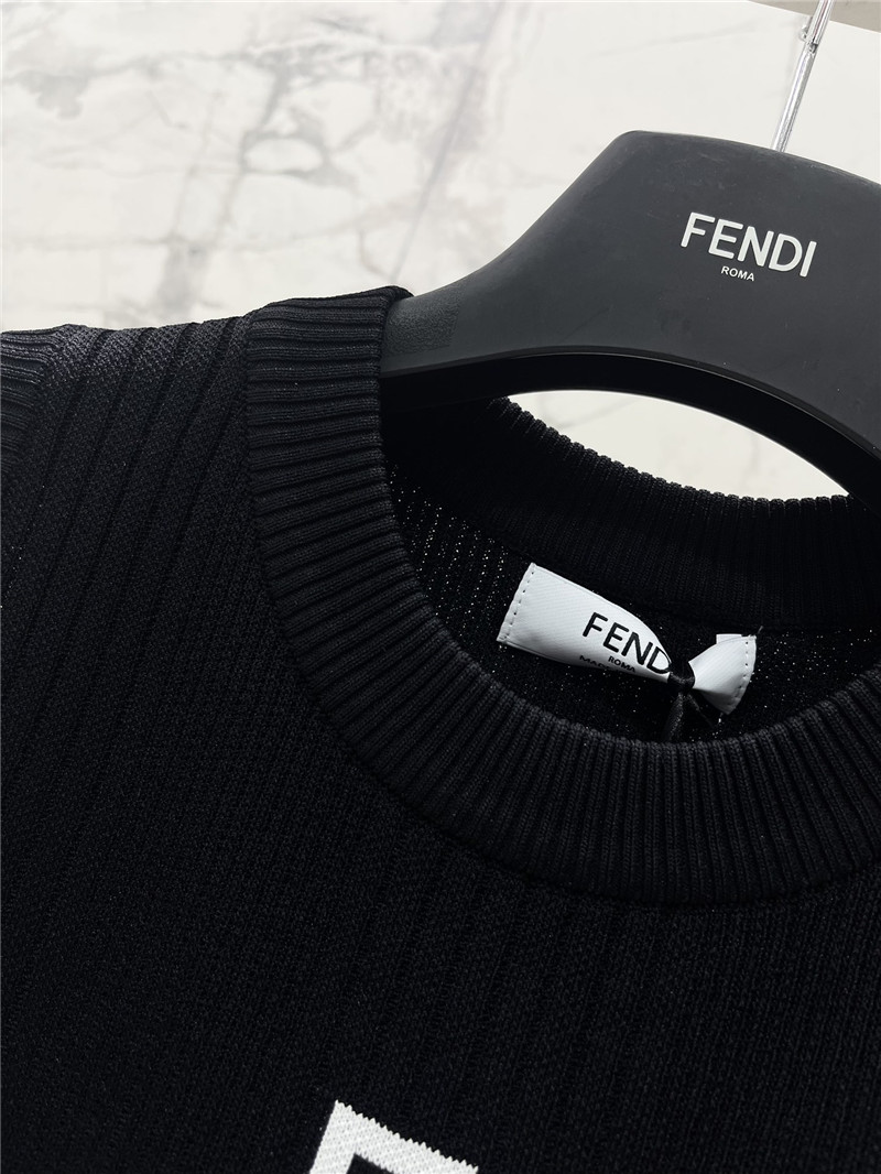 F**di pit stripe knit vest replica d&g clothing