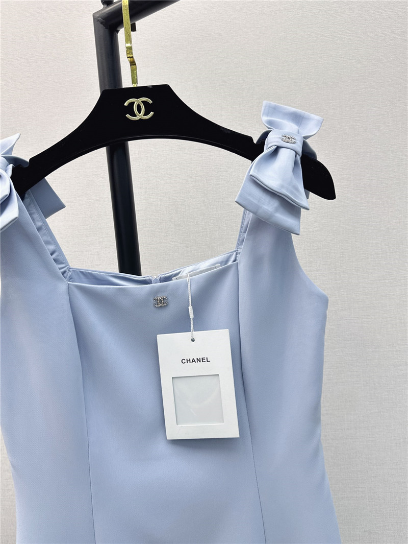 Ch**el new bow little black dress replica designer clothes