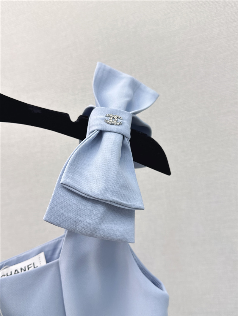 Ch**el new bow little black dress replica designer clothes