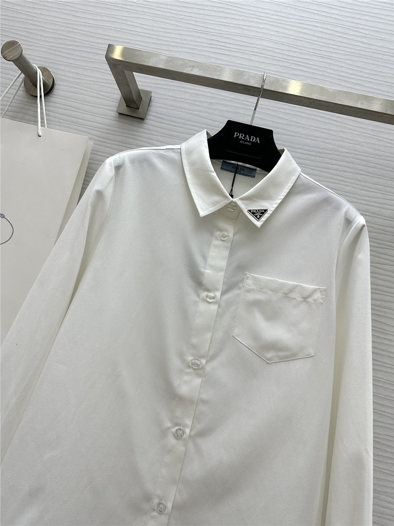 Pra*a triangle logo decoration shirt replica clothing sites