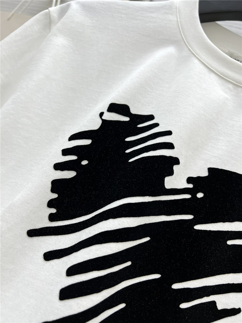 Y51 heart flocked t-shirt replica d&g clothing