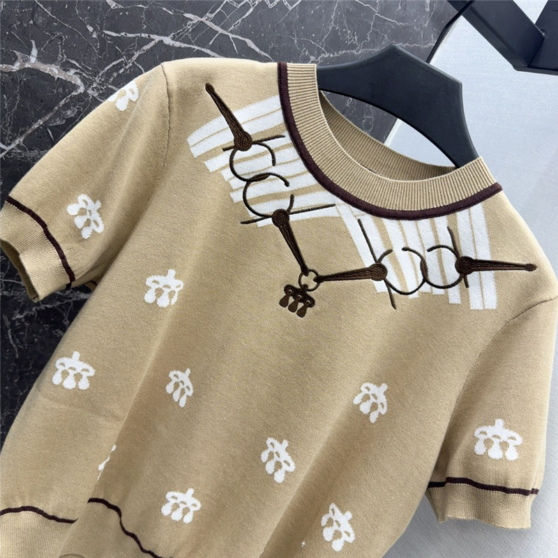 H**me5 mors jouets embroidered short-sleeve sweater