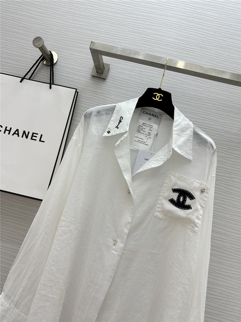 Ch**el linen white shirt cheap replica designer clothes