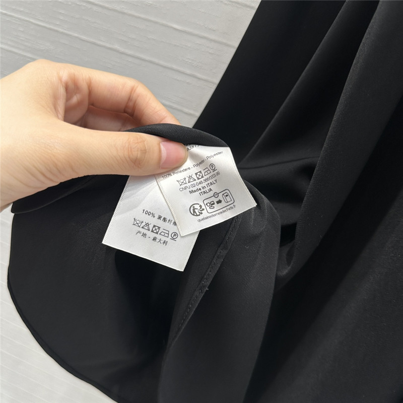 D10r twist pleated open collar dress replica clothes