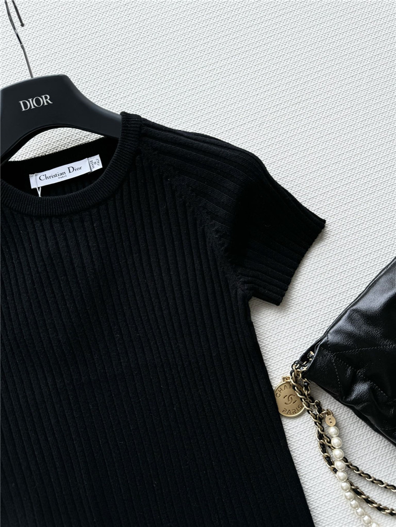 D10r knitted striped short-sleeved top replica clothes