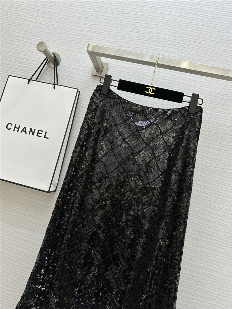 Ch**el sequined hip skirt replica designer clothes