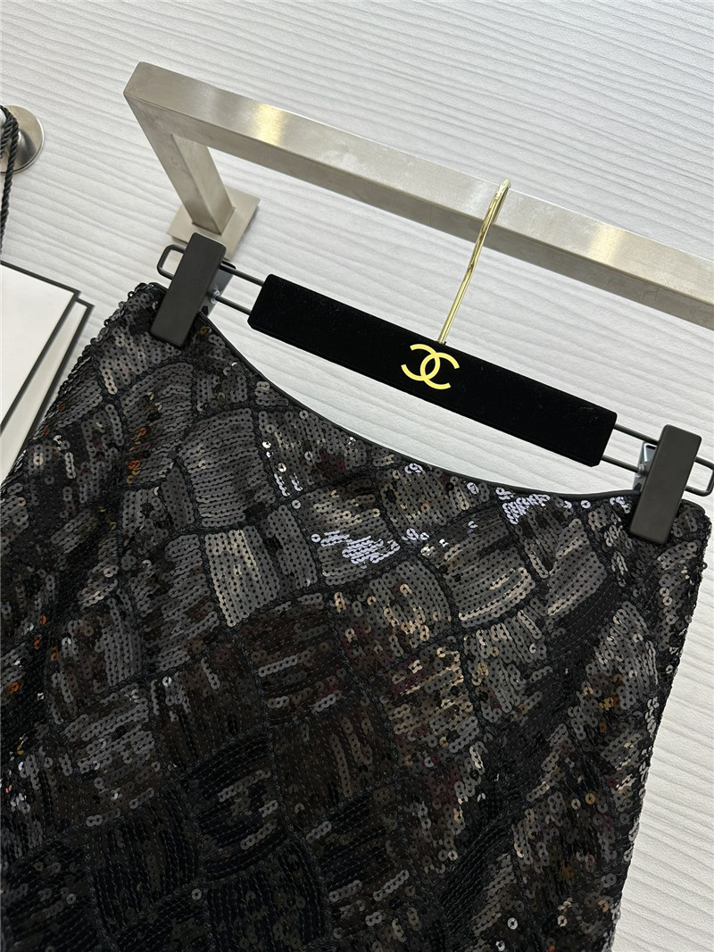 Ch**el sequined hip skirt replica designer clothes