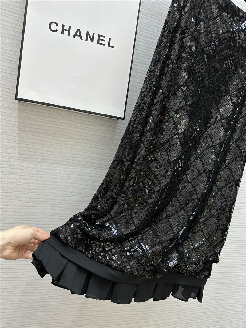 Ch**el sequined hip skirt replica designer clothes