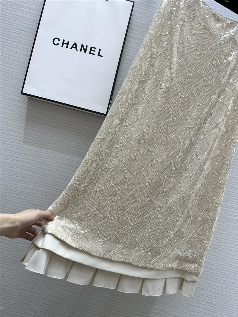 Ch**el sequined hip skirt replica designer clothes