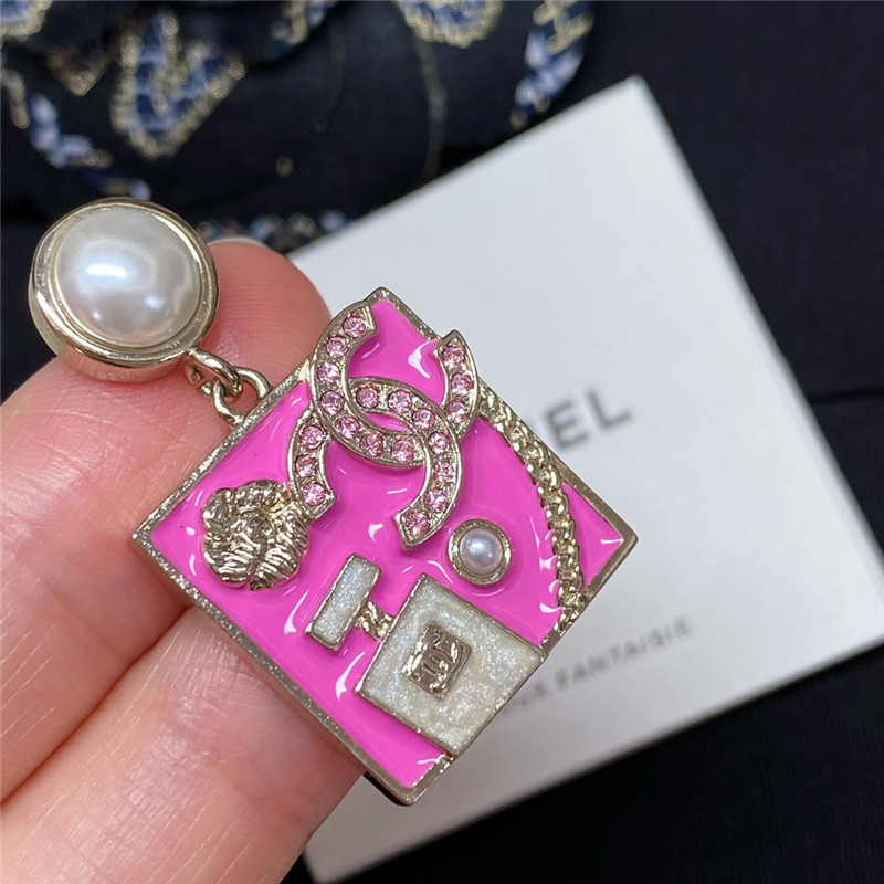 Ch**el pearl drop square earrings