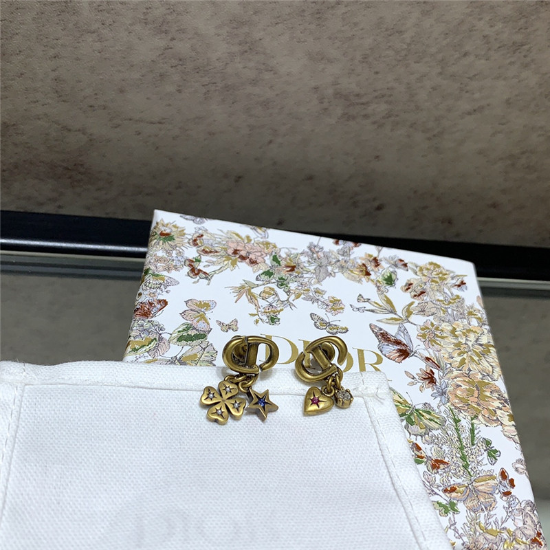 D10r vintage cd hanging multi-accessories earrings