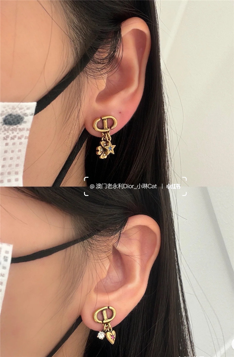 D10r vintage cd hanging multi-accessories earrings