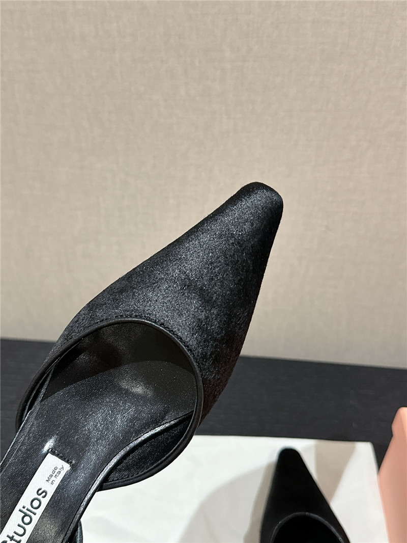 Acne Studios Black Suede Slingback Shoes