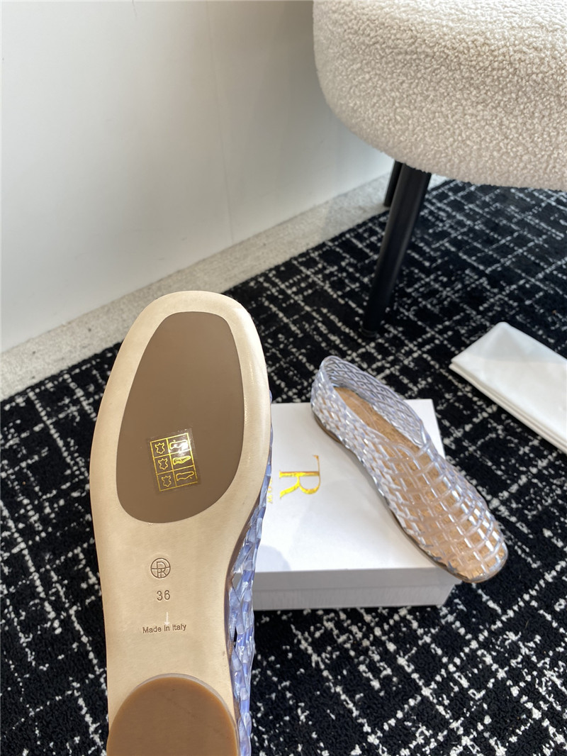 The R0w mara transparent ballet flats in white