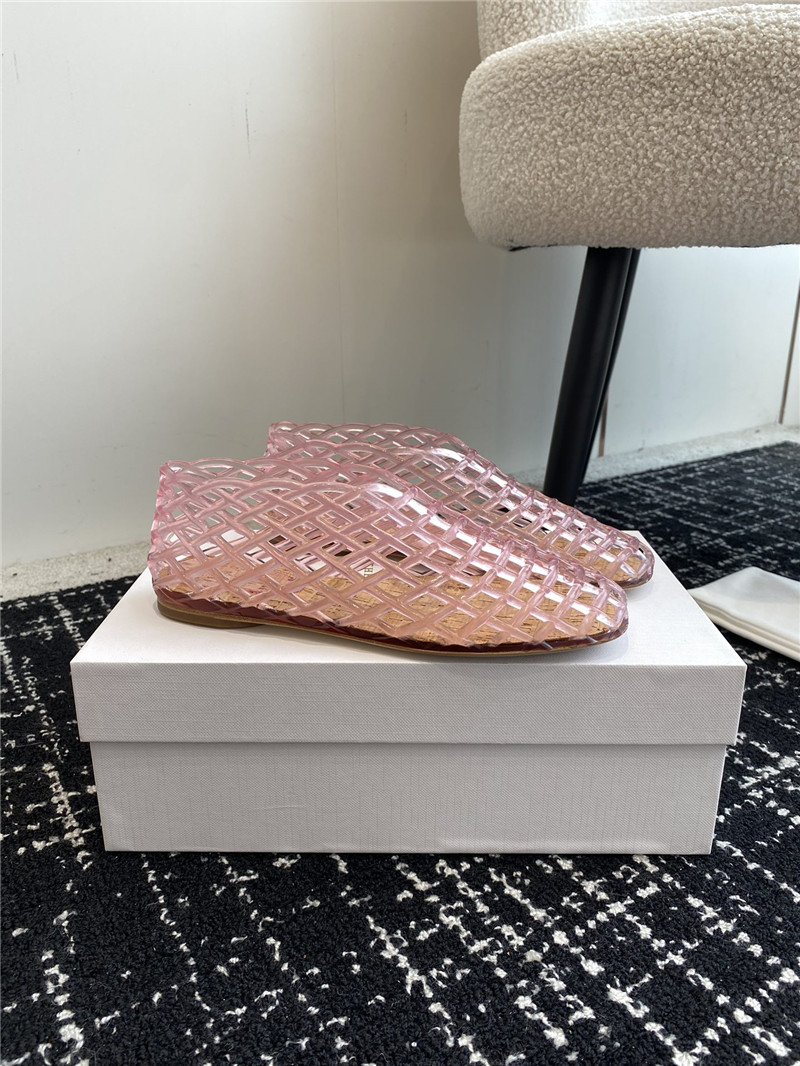 The R0w mara transparent ballet flats in pink