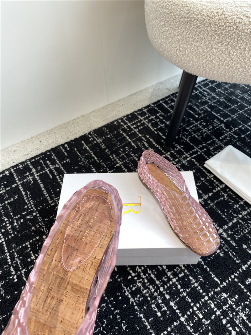 The R0w mara transparent ballet flats in pink