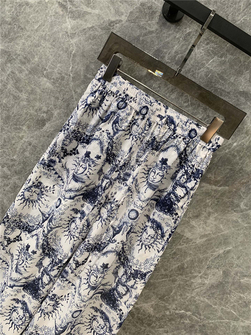 D10r sun goddess print casual trousers replica designer clothes