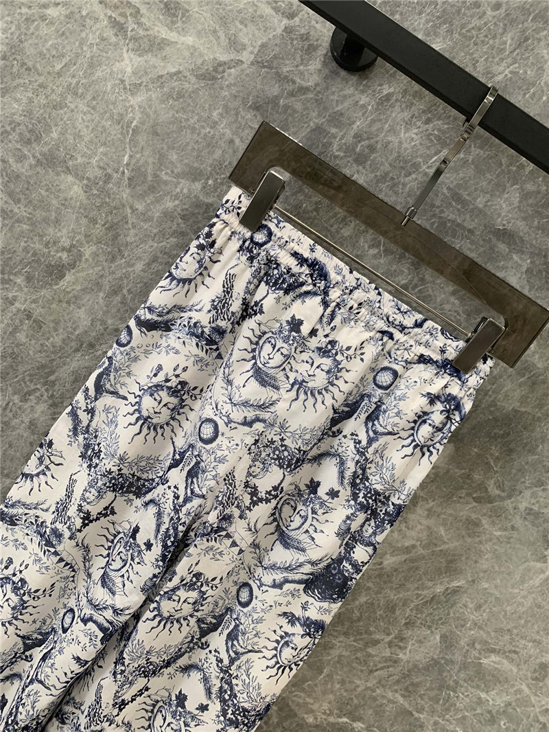 D10r sun goddess print casual trousers replica designer clothes