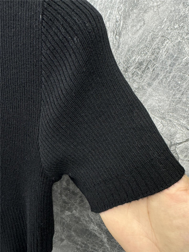 Ce1i*e embroidered knitted short-sleeved top replica d&g clothing