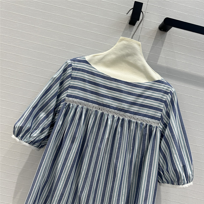 Chloé color-block striped boat neck shirt replica clothes