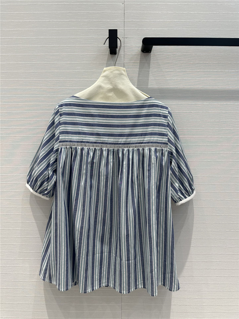 Chloé color-block striped boat neck shirt replica clothes