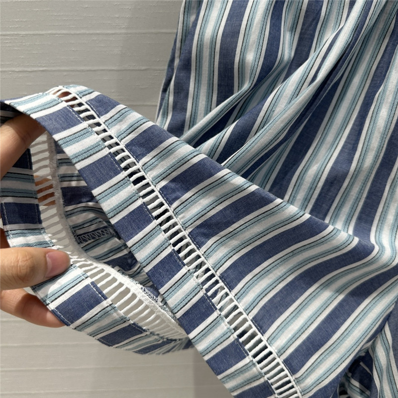 Chloé crochet hollow trim striped shorts replica d&g clothing