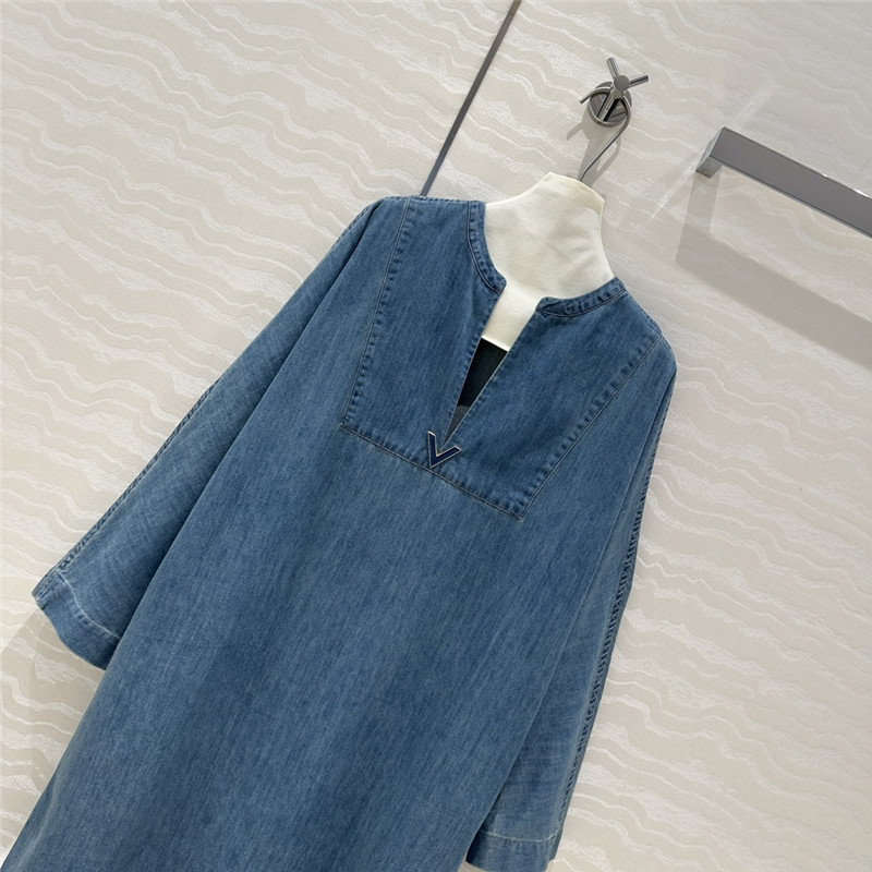 Va1e*ntin0 vintage denim maxi skirt replica clothes