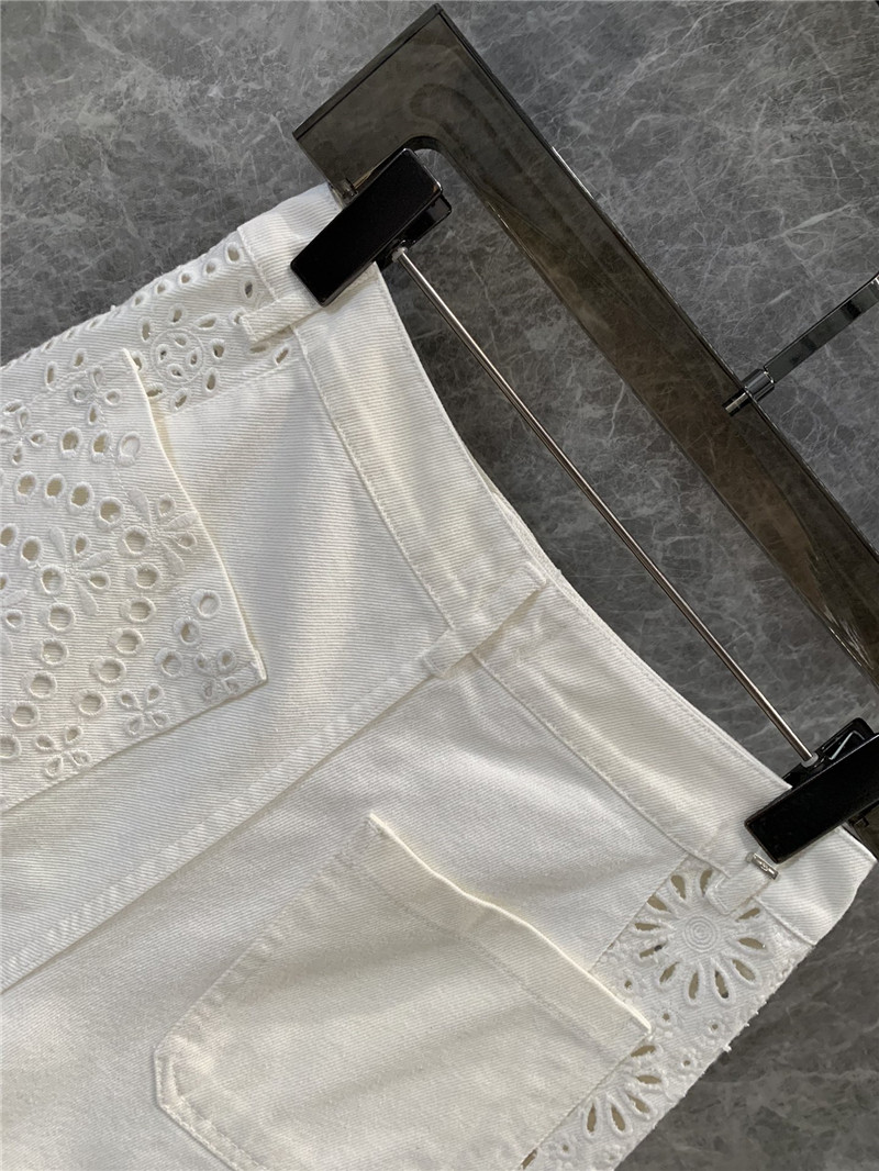 D10r heavy embroidery denim shorts cheap replica designer clothes