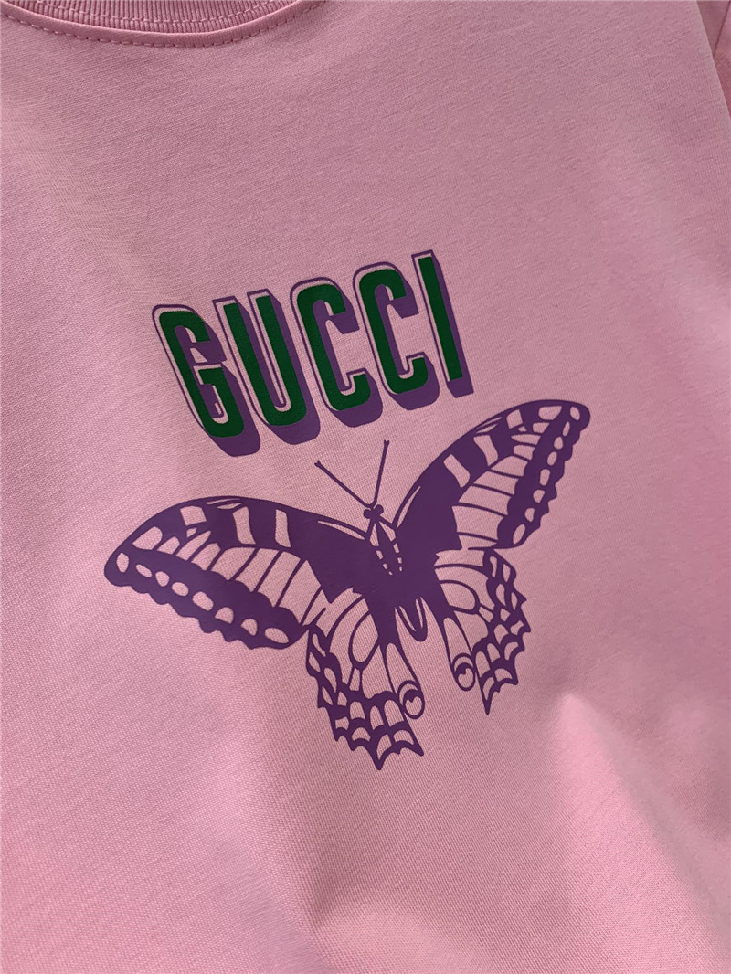 Gvc*1 butterfly print short sleeve t-shirt replica clothing
